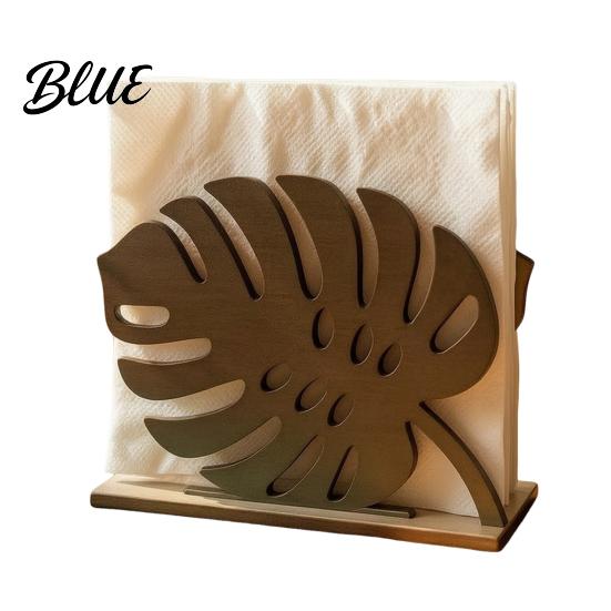 Stable Napkin Tray for Dining Room Wood Holder Leaf Shape Solid Dispenser Decorative Japanese Minimalist Desktop Storage Paper Towel Organizer
