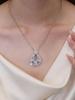 Elegant 925 Silver Teardrop Diamond Snowflake Necklace for Women