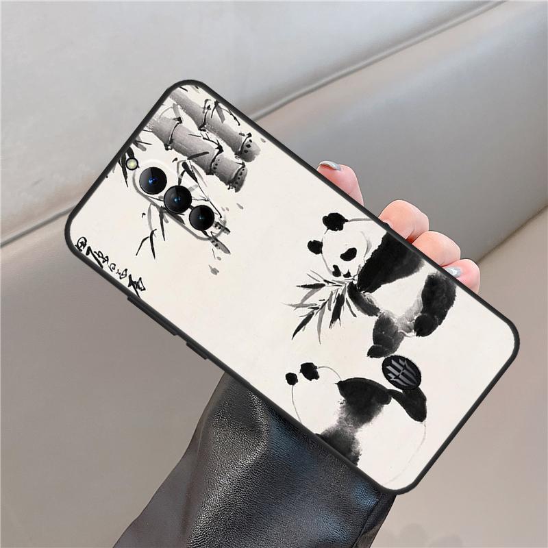 Chinese Bear Panda Case For ZTE Nubia Red Magic 6 7 6S 7S 8S 9S Pro 5G 6R RedMagic 10 Air 8 9 10 Pro Plus Cover