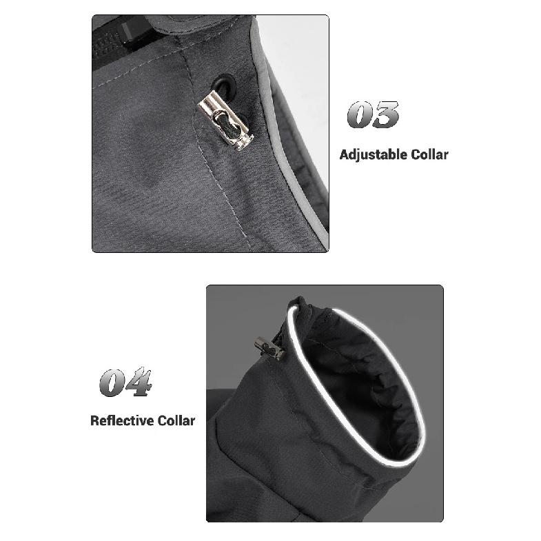 Dog Raincoat with Harness Waterproof Pet Rain Jacket for Small Dogs Adjustable Reflective Dog Rain Overalls with 4 Legs