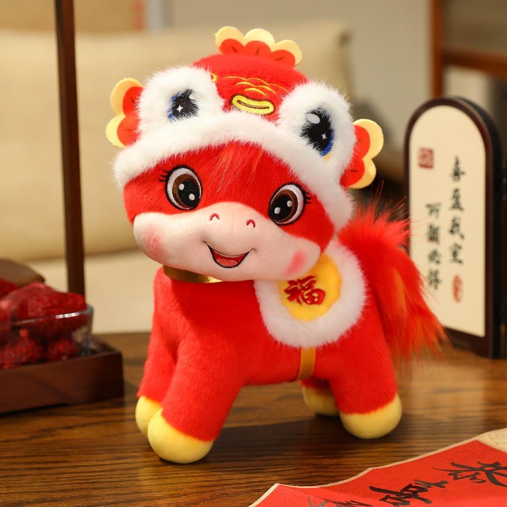 Stuffed Mascot Horse Plush Toys New Year Festival Pony Decor Cute Koi Lucky Horse Doll