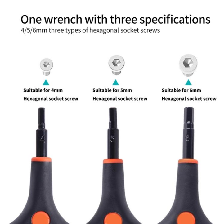 Wear Resistant Inner Hexagonal Spanner 3 Way Bike Hexagonal Service Repair Tool Y Type Wrench Bicycles Maintance Tool