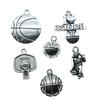 10pcs Basketball Charms Antique Silver Color Basketball Pendant Charms Basketball Charms For Jewelry Making DIY Craft