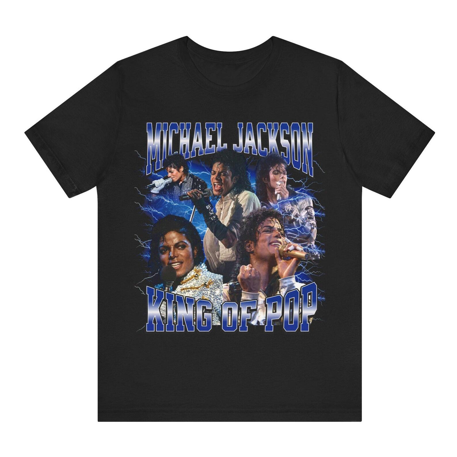 Michael Jackson Vintage Shirt, King of Pop Graphic Tee, Retro Music T-Shirt, Michael Jackson Fan Gift, 90s Pop Music Bootleg Graphic Tee S