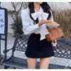 French Style Bow White Shirt Women's Long Sleeve Spring New Style Layered and Sweet Chic Base Shirt