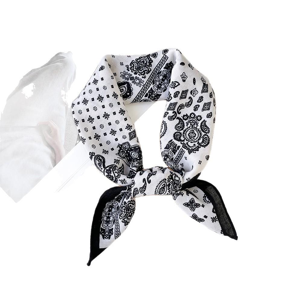 New Fashion Puzzle Cashew Silk Scarf Female Simulation Silk Herringbone Cotton Square Scarf Soft Silk Scarf Scarf Decorative Scarf