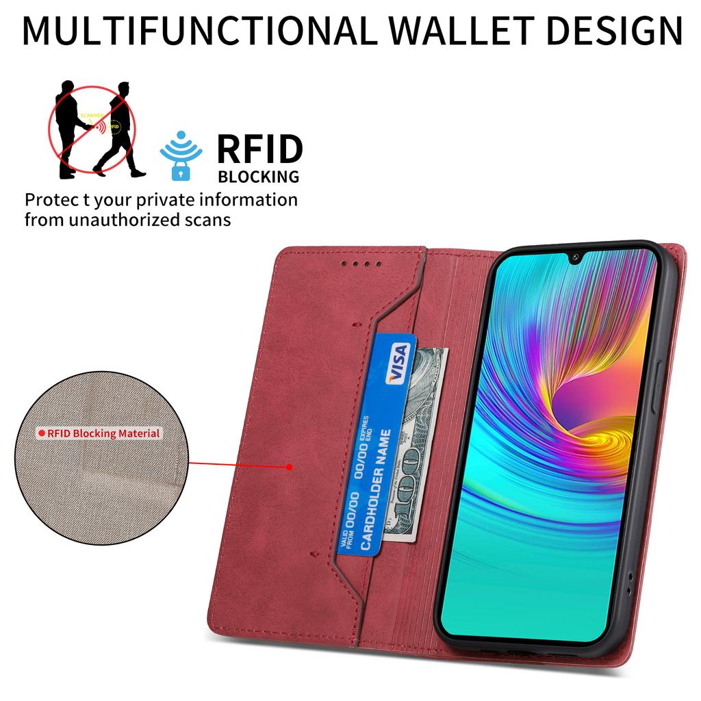 DF-05 For Samsung Galaxy A26 5G Wallet Case RFID Blocking PU Leather Phone Cover
