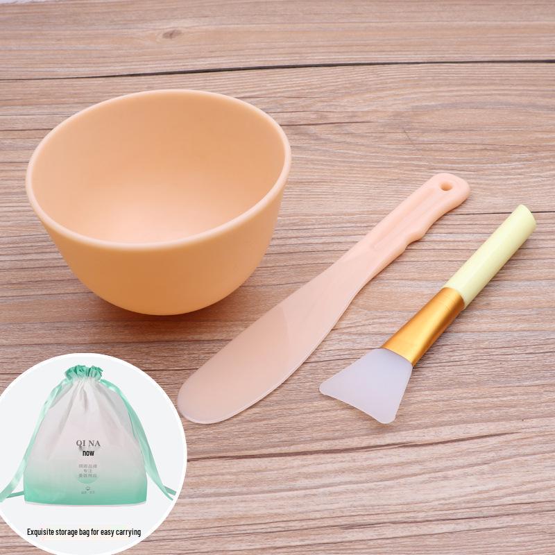 Silicone DIY Beauty Mask Kit: Bowl, Brush, Stick & Measuring Spoon