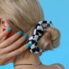 3PCS/Set New Black White Chess INS Elastic Hair Scrunchies For Women Fashion Girl Hair Ties Rubber Band Hair Rope Accessories