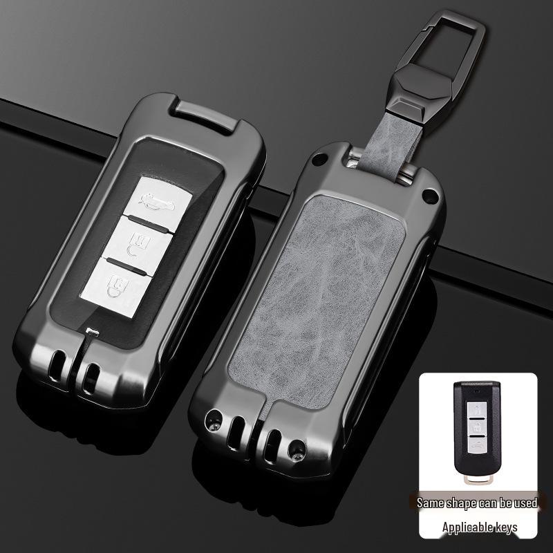 Mitsubishi Outlander 2021 Metallschlüsselhülle mit Schnalle - Vollschützende Schale