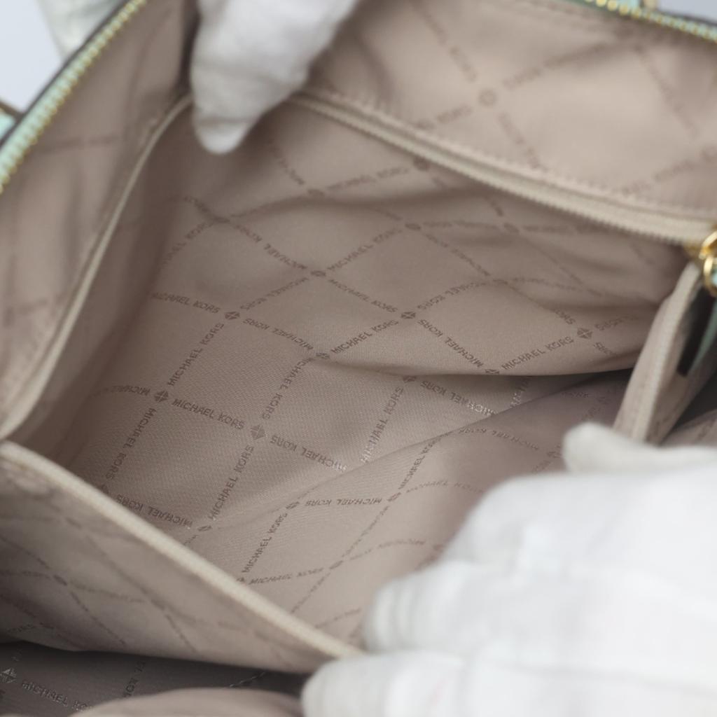 Michael Kors Satchel Shoulder Bag Handbag Cowhide Light Green Women 35S0GYZS3L Used