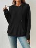 Damen Kapuzenpullover mit langen Ärmeln, Stricktop, A-Linie, lässig, gestreift, mit Tasche, Hoodie 2026 Frühling, tägliches Sweatshirt