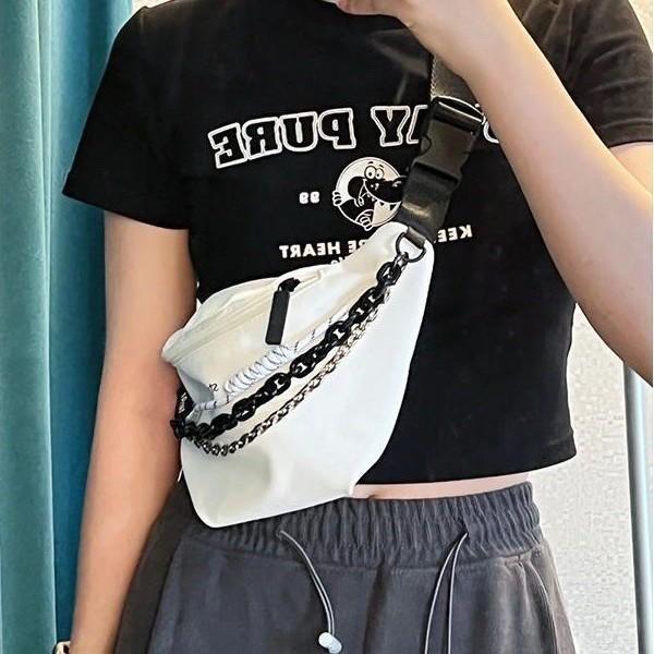 Premium Sense Large Capacity Fanny Pack Women'S Spring Versatile Chain Trend Casual Satchel Fashion Women'S Bag