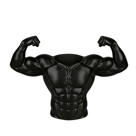 Yousheng 3D Printed Pen Holder, Muscular Man Figure, Creative Desk Organizer for Pens And Makeup Brushes, Funny Funny Fitness Enthusiast Gift