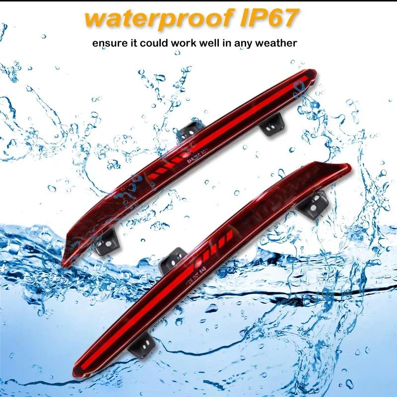 iJDM Car Bumper Reflector Lights For Honda Accord Sedan, Function as Tail/Brake, Turn Signal Lights & Rear Fog Lamps 2018-2022