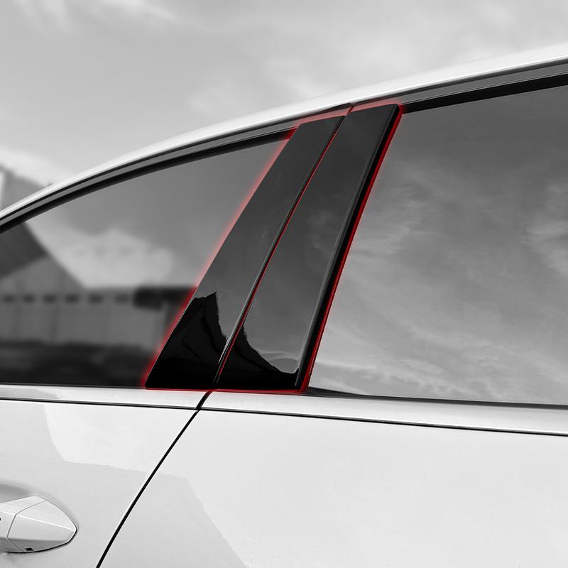 6pcs Black Carbon Fiber Car Window BC Pillar Posts Trim Cover For Kia Sportage NQ5 -2026 Exterior Accessories