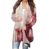 Women's Halloween Print Long Sleeve Front Cardigan Printed Top Lightweight Jacket