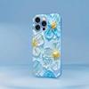 Aesthetic Textured Flower Print for iphone 17 case for coque iphone Case fundas Glass for iPhone 17 16 15 14 13 12 11pm Pro Plus