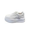 New Chinese-style little white shoes women's low-heeled niche shoes 2025 summer new commuter height increase wear-resistant street shooting German tra