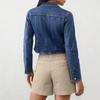 Women's Cotton And Linen Shorts, With Pockets, Soft Button Closure, Zipper, Slim Fit.
