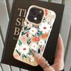 HOT Luxury Retro Flowers Lichee Leather Pattern Phone Case For iPhone 17 16e 16 15 14 13 12 11 Air Pro Max Plus X XR XSMax