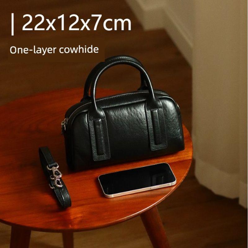 [Clearance Special Offer] First Layer Cowhide Women Bag Genuine Leather Bag Skeleton-Skin