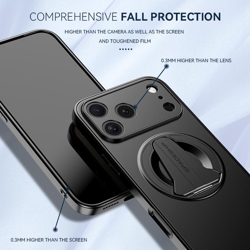 KEYSION Magnetische Handyhülle für iPhone 17 Pro Max Metalllack Silikon+PC Aufstellbarer Ständer Stoßfeste Hülle für iPhone 17 Air