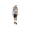 Nike Kids Logo Color-Block Panel Straight-Leg Shorts Kids Bottoms Black CJ9272-010