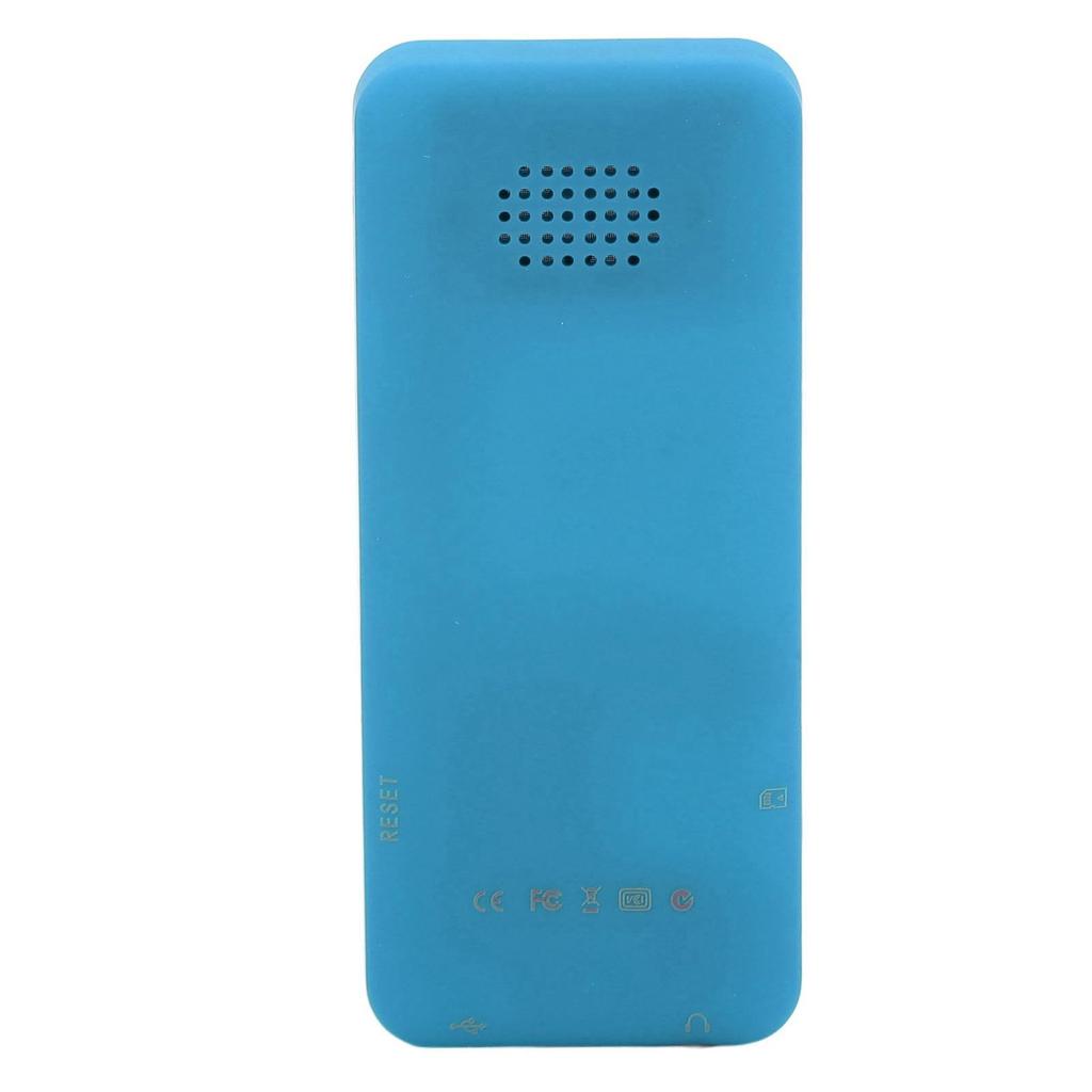 MP3-Player mit Bluetooth, Musik-Player mit UKW-Radio, Wecker, Aufnahme, Digitaler Audio-Player mit HiFi-Sound-Lautsprecher, 128 GB erweiterbar (BLAU)