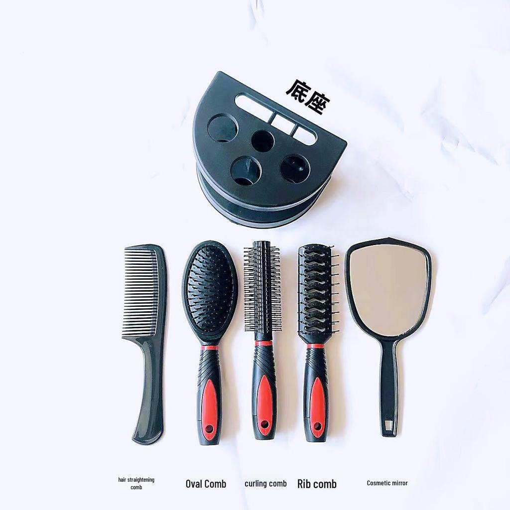 5-Piece Hairdressing Set with Mirror and Scalp Massage Comb