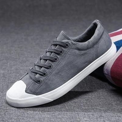 Men Flats Canvas Shoes Lace Up Fashion New Mens Designer Sneakers Low Canvas Outdoor Solid Colors Shoes Men Casual Sneakers