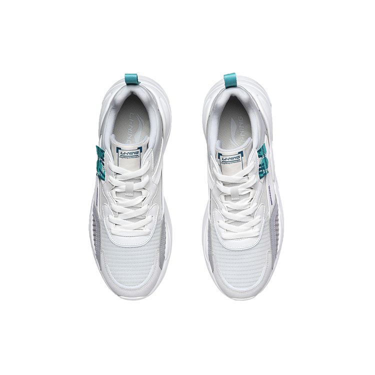 Li Ning Zhu Long Fabric Synthetic Leather Shock Absorbing Non-Slip Wear-Resistant Breathable Lightweight Low-Top Sports Casual Shoes AGCR053-3