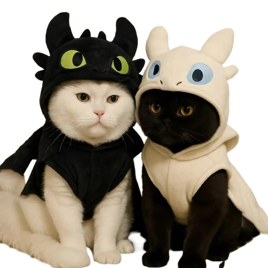 Little Devil Pet Clothes for Cats & Dogs Winter Warm Soft Fleece Sweater Blue Puppy Kitten Outfit Anti-Shedding Costume