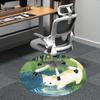 1PC Cat Pond Office Round Area Rug,  Mat Suitable ForOffice, Under Office Chairs Bedroom Living Room Home Decor, Room Deco