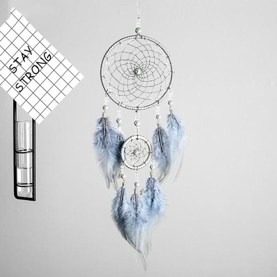 Handmade Fantasy Dreamcatcher Iron Circle Faux Pearl Home Hanging Decor