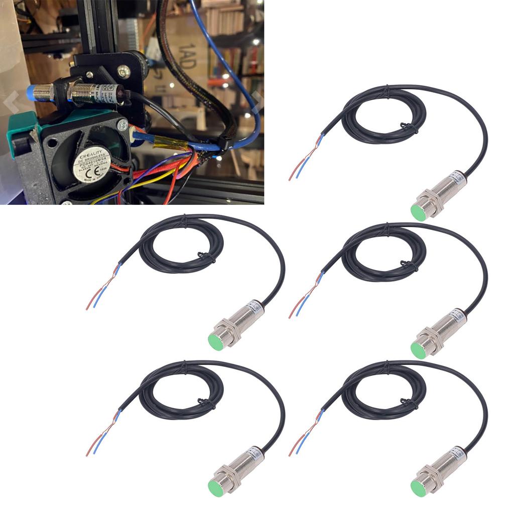 5Pcs Inductive Proximity Switch 150Hz 2 Wire Normally Open IP65 Proximity Sensor AC DC0‑250V