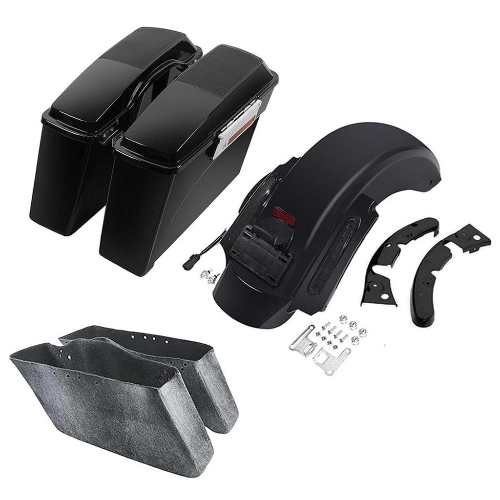 Harley Street Glide Road King Side Boxes & Rear Fenders Taillights Compatible (2009-2013)
