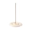Minimalist White Geometric Ceramic Incense Holder: Portable Vertical Tray for Incense Sticks.