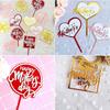 10 Stück Happy Mother's Day Cake Topper Doppelschichtiges Acryl-Design Muttertagsgeschenk Geburtstagsparty Kuchen Dessert Deko Zubehör