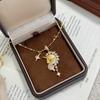 Gold-Plated Zircon Star Zodiac Horse Necklace | Elegant Niche Design Clavicle Chain