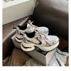 Cowhide Version~ Leather Platform Dad Shoes Women's Old Dirty Shoes Muffin Height Increase Casual Sports Shoes Board Shoes