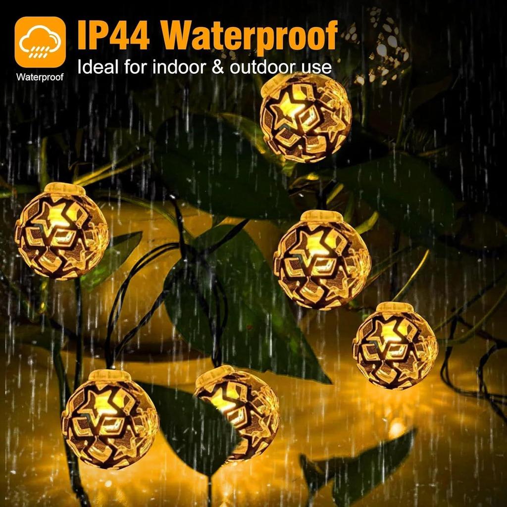 Metallkugel-Lichterkette zur Dekoration - 5m, 10LED, Kugel-LED-Lichterkette für Heimdekoration, Weihnachtslichter für LED-Lichter
