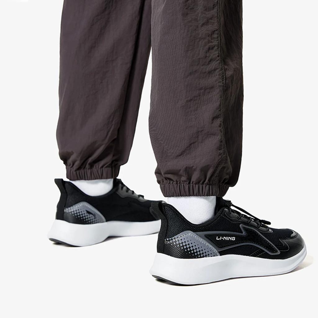Li Ning Soft And Comfortable Low-Top Casual Shoes Kids Sneakers Black Gray YKCU116-9