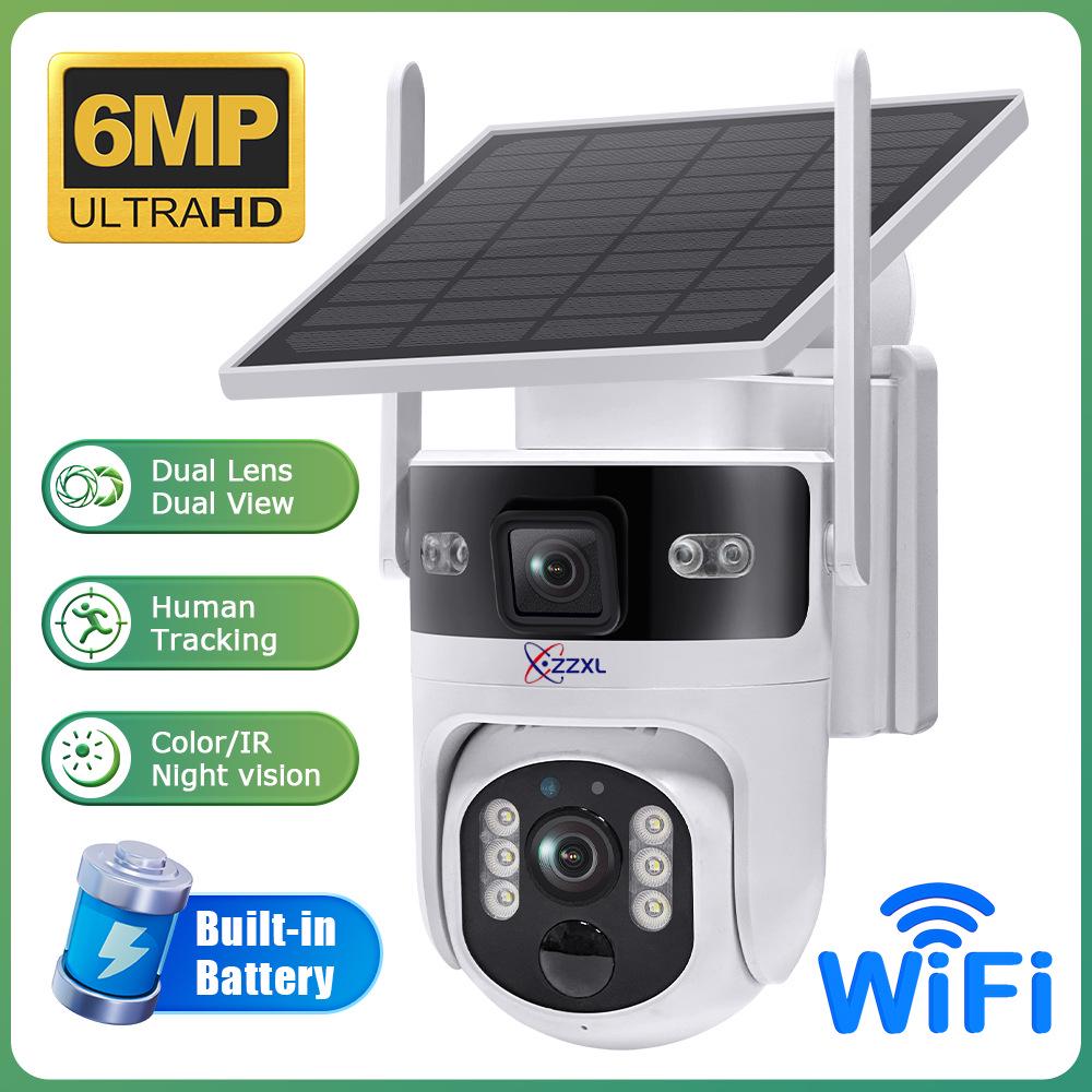 

6MP HD Dual-Screen Solar 4G Outdoor Camera with Full-Color Night Vision & Wide-Angle, Low-Power Surveillance