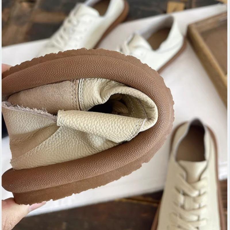 Fashion PU Leather Shoes for Women, Small White, Comfortable Big Toe Shoes, Cute, 2024 Spring New Style