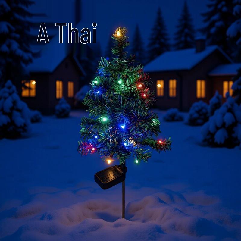 Solar LED Christmas Tree Lights for Outdoor Lawn and Courtyard Decoration