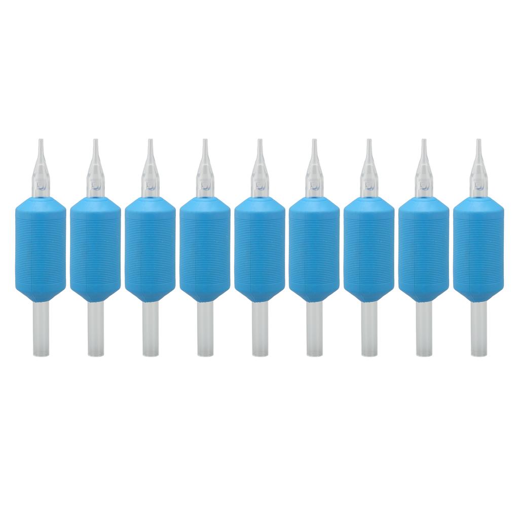 20pcs Disposable Tattoo Handle Grip Silicone Prevent Slip Tattoo Machine Grips for 5RT Needle Blue 25mm