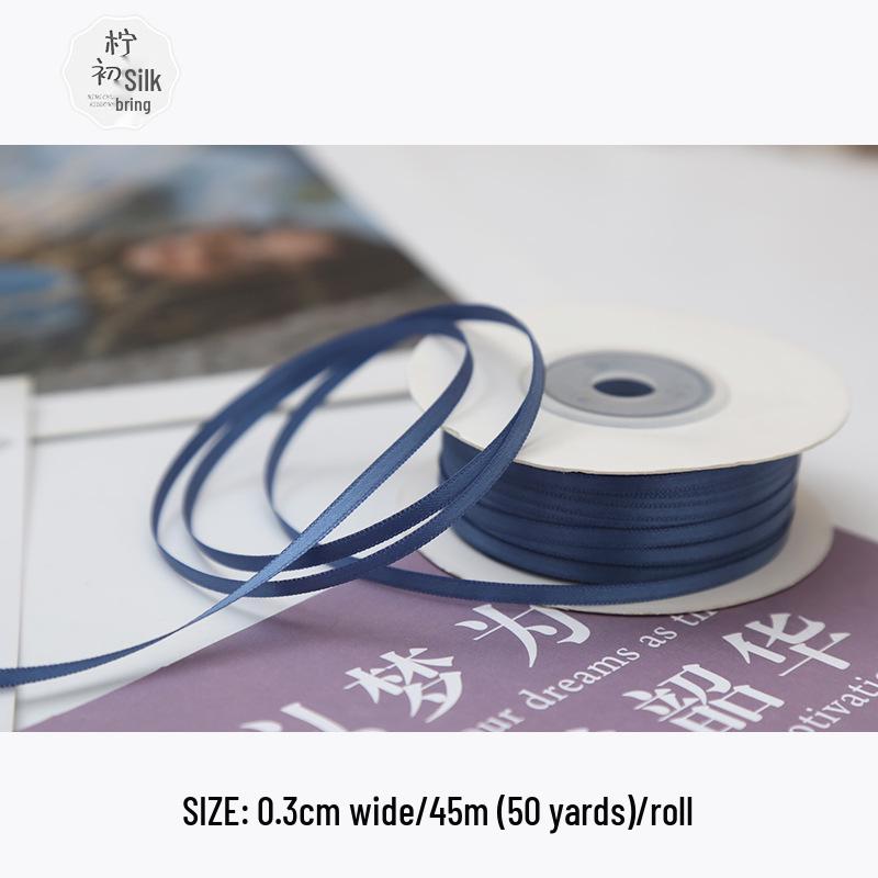 3mm Premium Double-Sided Satin Polyester Ribbon for Wedding Bows and Gift Packaging