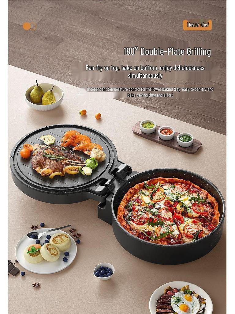 Dual-Sided Electric Griddle and Hot Pot: Multi-functional Pancake Maker, Baking Pan, and Grill