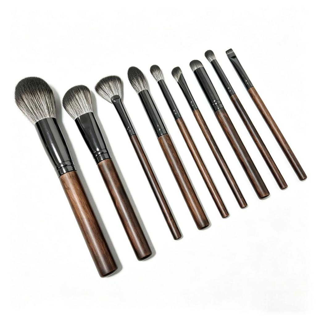 New 9 Birch Ulike Cosmetic Set Brush Super Soft Hair Loose Powder Brush Concealer Brush Eyeshadow Brush Full Set of Beauty Tools